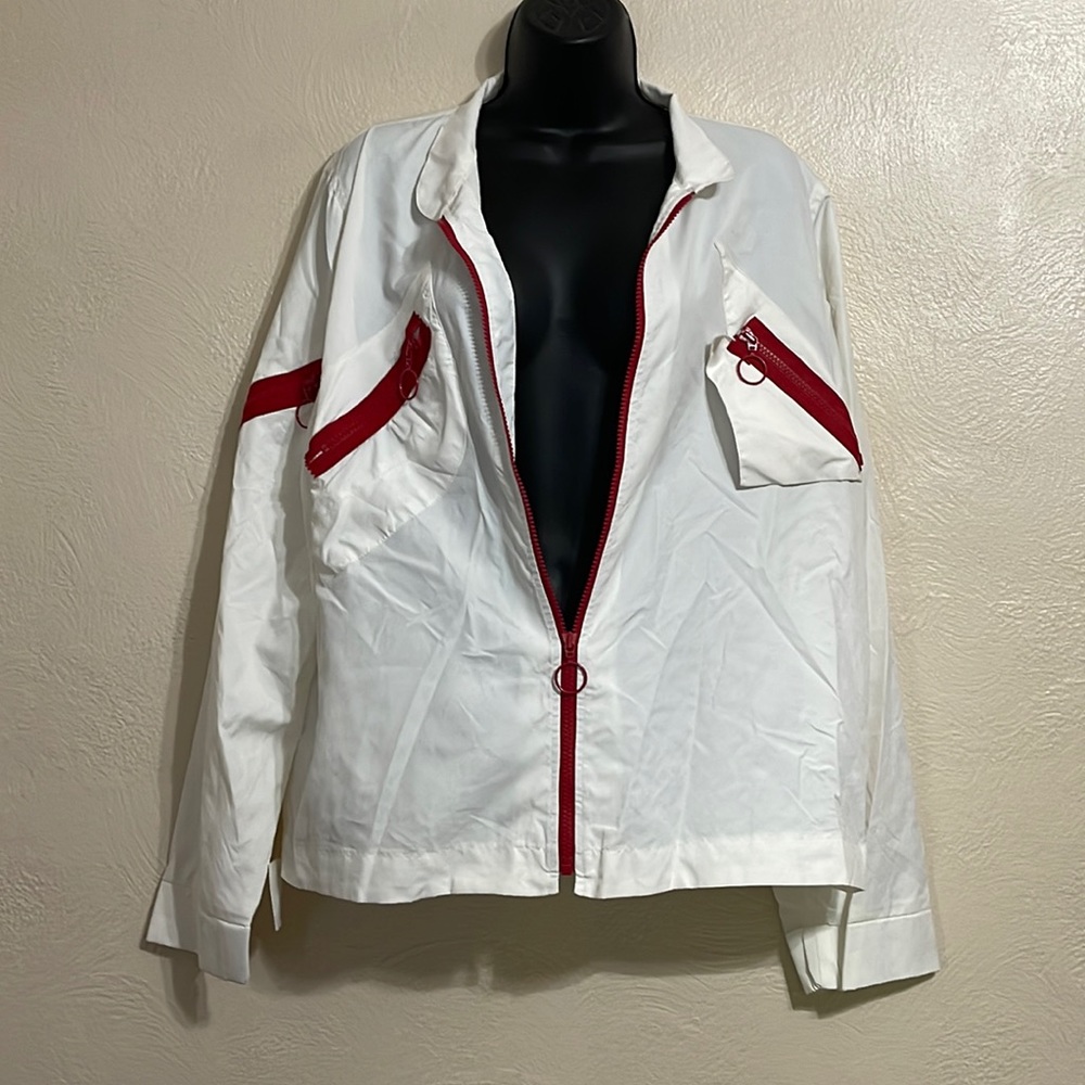 NWT… Rosa Cha, red and white jacket, size large